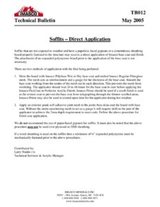 Soffits - Direct Application