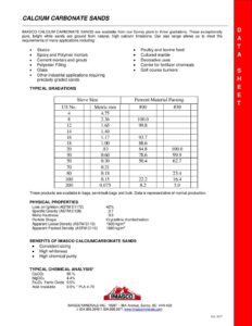 Calcium Carbonate Sands