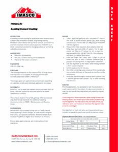 Datasheet for IMASCO Finishes: FogCoat