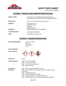 SDS Imasco Cement products Nov 18 2024